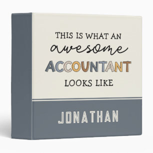 Personalized Accountant Funny Awesome Accountant 3 Ring Binder
