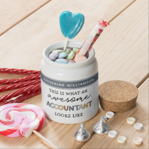 Personalized Accountant Funny Awesome Accountant Candy Jar