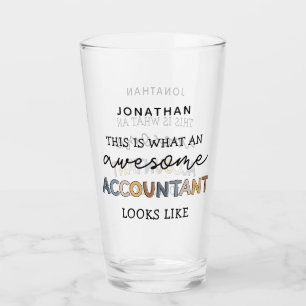 Personalized Accountant Funny Awesome Accountant Glass