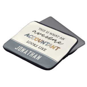 Personalized Accountant Funny Awesome Accountant Laptop Sleeve