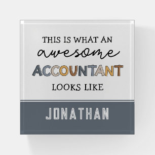 Personalized Accountant Funny Awesome Accountant Paperweight