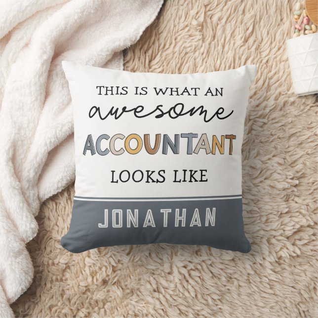 Personalized Accountant Funny Awesome Accountant Throw Pillow (Blanket)