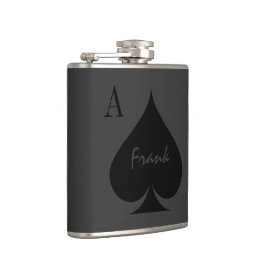 Personalized Ace of spades drink flask | Zazzle
