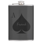 Personalized Ace of spades drink flask
