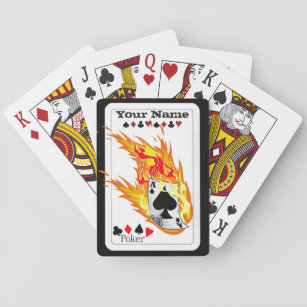 Ace playing cards com ondas abstratas.