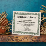 Personalized Achievement Award Plaque