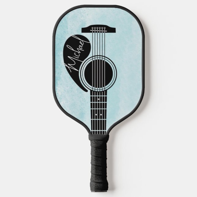 Personalized Acoustic Guitar Pickleball Paddle (Front)