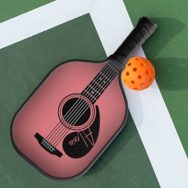 Personalized Acoustic Guitar Pickleball Paddle (Creator Uploaded)