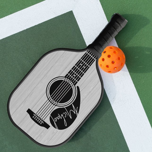Personalized Acoustic Guitar Strings Pickleball Paddle (Creator Uploaded)