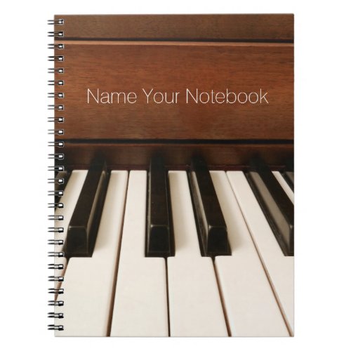 Personalized Acoustic Piano Music Notebook