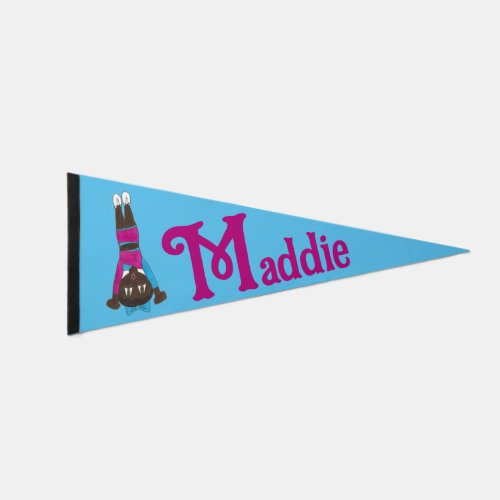 Personalized Acro Acrobatics Gymnastics Gymnast Pennant Flag