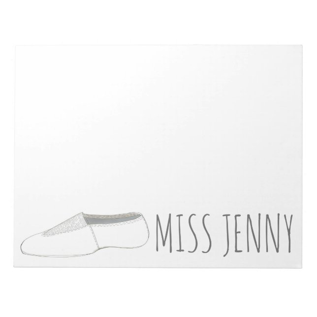 Personalized Acro Tumbling Dance Gym Coach Teacher Notepad (Front)