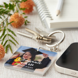 Personalized Acrylic Graduation Photo Keychain