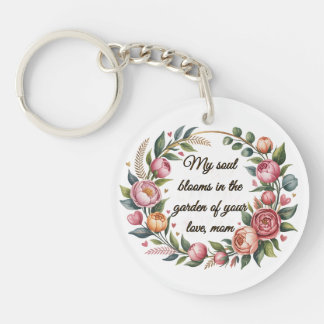 Personalized Acrylic Keychain with Floral Design a