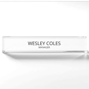 Personalized Acrylic Name Block, Optional name Desk Name Plate