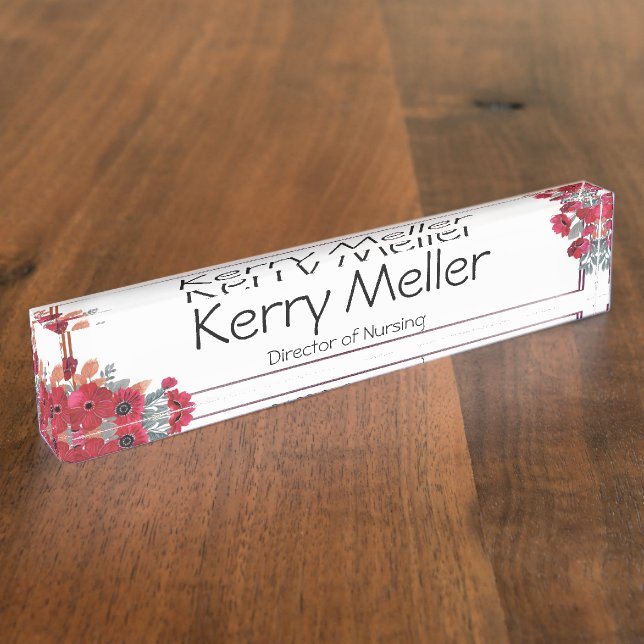Personalized acrylic name plate, custom office desk name plate (Side)
