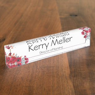 Personalized acrylic name plate, custom office desk name plate