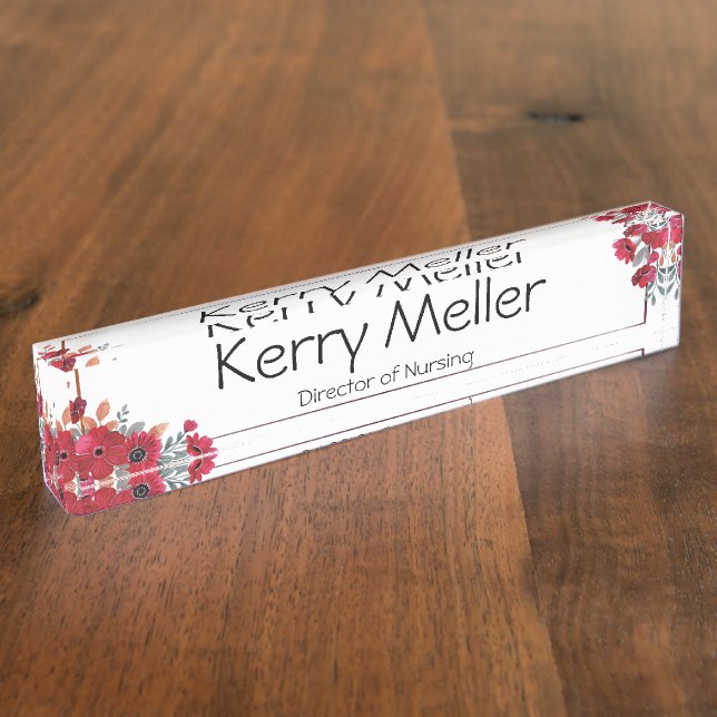 Personalized acrylic name plate, custom office desk name plate (Side)