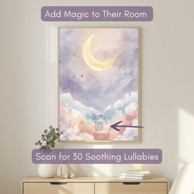 Personalized Acrylic Nursery Sign | Pastel Moon (Creator Uploaded)