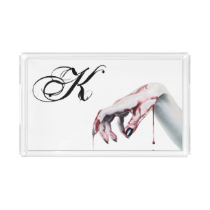 Personalized Acrylic Tray zombie blood drip vampir