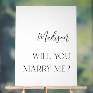 Personalized acrylic will you marry me sign