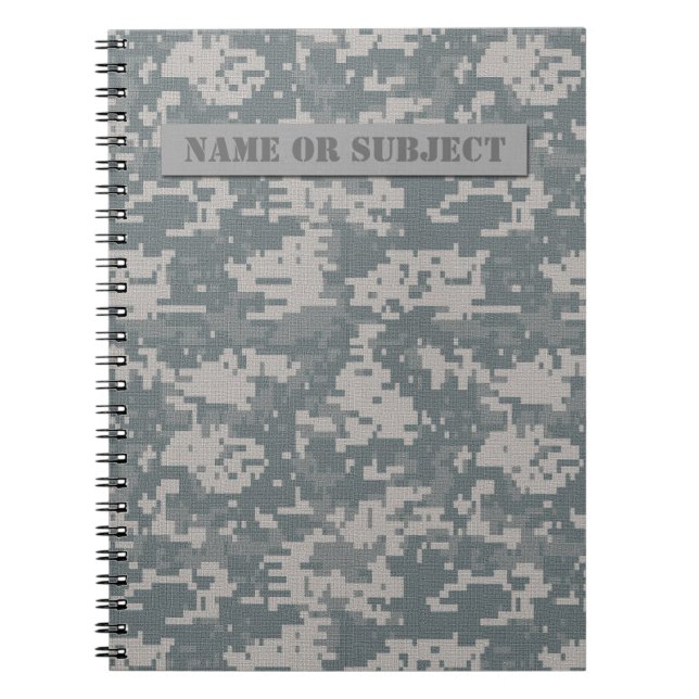 Personalized ACU Digital Camo Spiral Notebook (Front)
