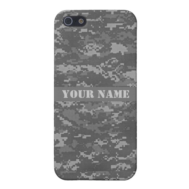 Personalized ACU Digital Camouflage iPhone 5C Case (Back)
