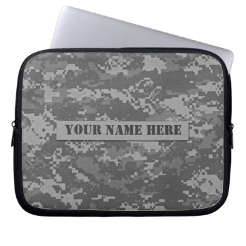 Personalized Acu Digital Camouflage Laptop Sleeve by s_and_c at Zazzle
