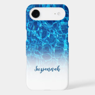 Personalized Add A Name Sparkling Blue Water Ombre iPhone 17 Air Case