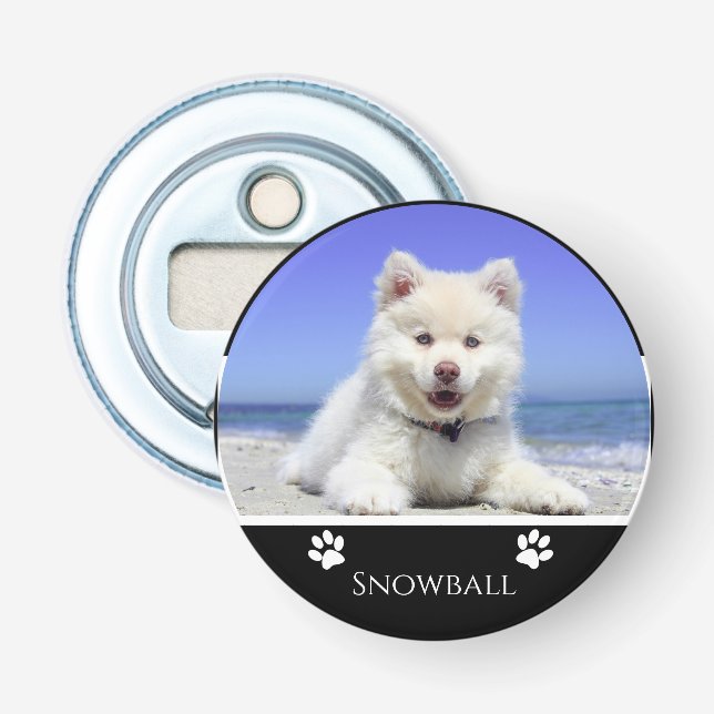 Personalized Add-a-Pet Photo Magnet Bottle Opener (Front)