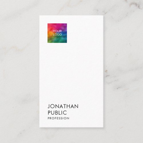 Personalized Add Business Company Logo Here Business Card