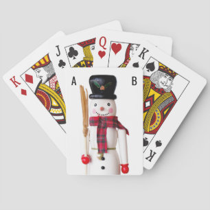 Personalized (Add Initials) Snowman Nutcracker Poker Cards