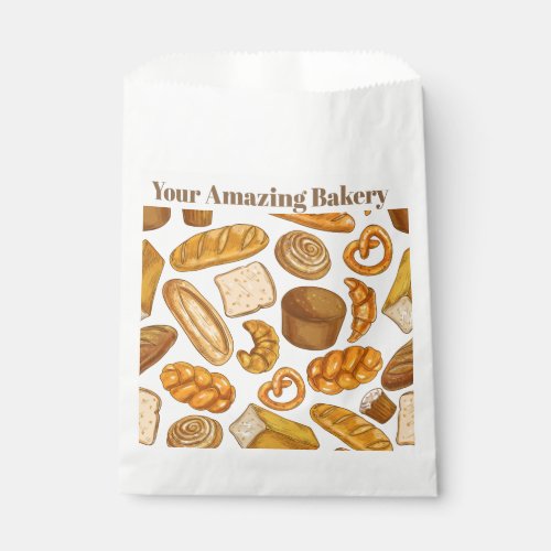 Personalized Add Name Bread and Bakery Store Favor Bag