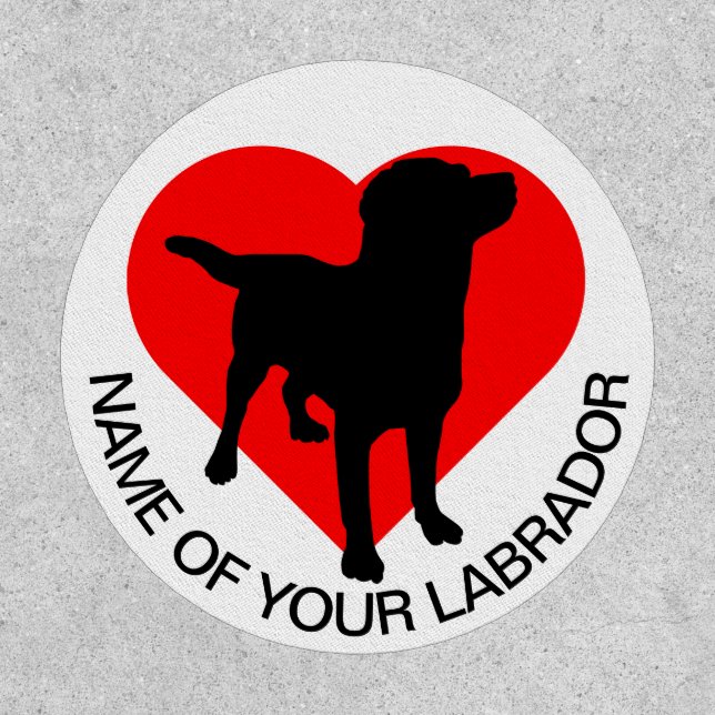 Personalized Add Name Custom Made Labrador Dog Patch (Front)
