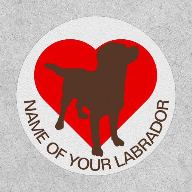 Personalized Add Name Custom Made Labrador Dog Patch (Front)