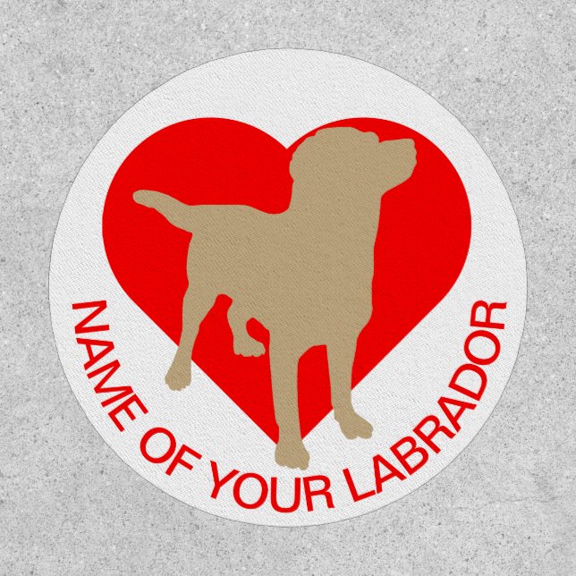 Personalized Add Name Custom Made Labrador Dog Patch (Front)