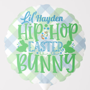 Personalized ADD NAME Lil Hip Hop Easter Bunny Balloon