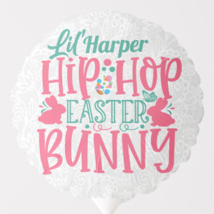 Personalized ADD NAME Lil Hip Hop Easter Bunny Balloon