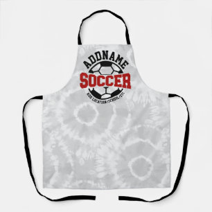 Personalized ADD NAME Soccer Player Team Tie-Dye Apron