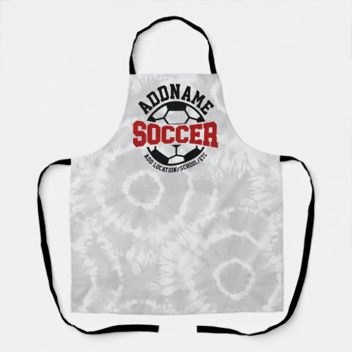 Personalized ADD NAME Soccer Player Team Tie_Dye Apron