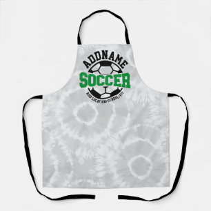 Personalized ADD NAME Soccer Player Team Tie-Dye Apron