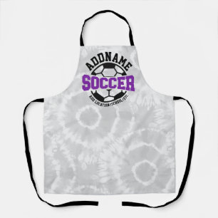 Personalized ADD NAME Soccer Player Team Tie-Dye Apron