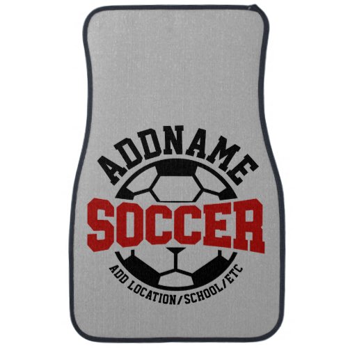 Personalized ADD NAME Soccer Player Team Tie_Dye Car Floor Mat