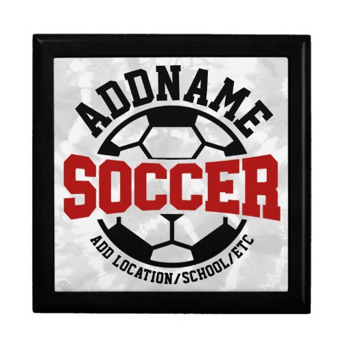 Personalized ADD NAME Soccer Player Team Tie_Dye Gift Box