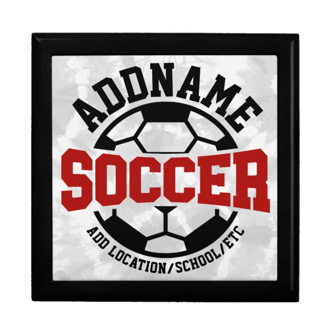 Personalized ADD NAME Soccer Player Team Tie-Dye Gift Box (Front)