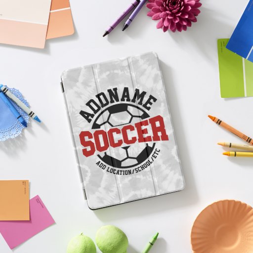 Personalized ADD NAME Soccer Player Team Tie-Dye iPad Pro Cover
