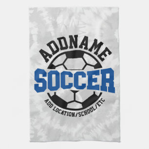 Personalized ADD NAME Soccer Player Team Tie-Dye Kitchen Towel