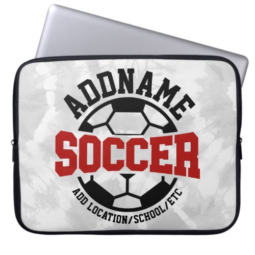 Personalized ADD NAME Soccer Player Team Tie_Dye Laptop Sleeve