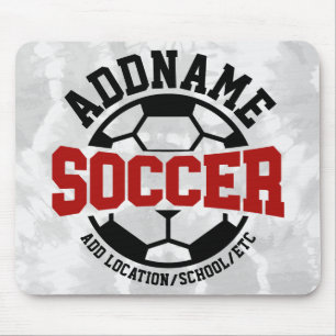 Personalized ADD NAME Soccer Player Team Tie-Dye Mouse Pad