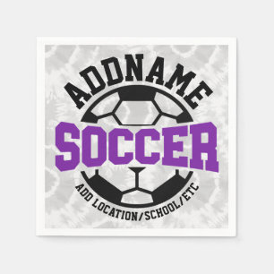 Personalized ADD NAME Soccer Player Team Tie-Dye Napkins